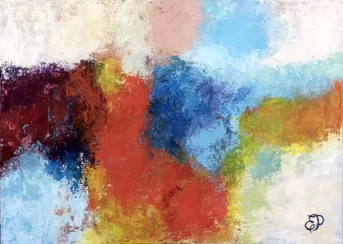 Warm-toned abstract painting.